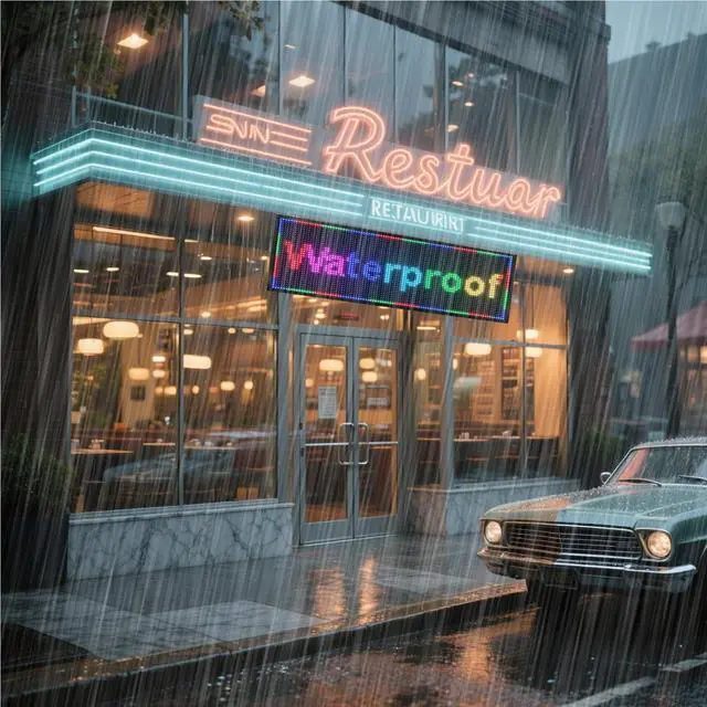 Alt view image 2 of 6 - P10 Programmable Scrolling LED Sign 39"×14",WIFI Control,4000cd/ High Brightness Outdoor IP65 Waterproof Electronic Custom Text Message Board,LED Digital Signage for Business Store Advertising Window