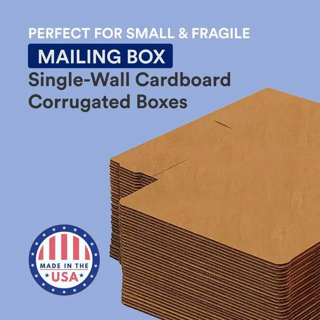 Alt view image 3 of 6 - Moving Boxes 10"L x 6"W x 6"H Long 50-Pack | Corrugated Cardboard Box for Packing, Moving and Storage 10x6x6 1066