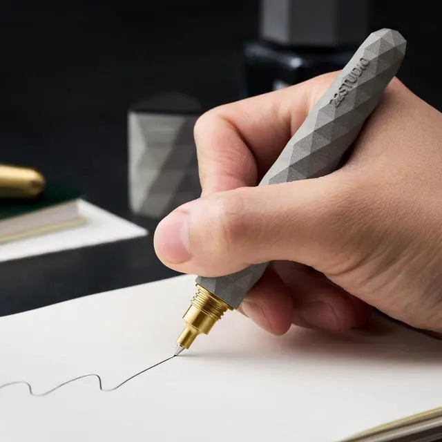 Alt view image 2 of 5 - Polygon Rollerball Pens | Luxury Smooth Writing Pen | Unique Design for Professionals & Collectors | Premium Office Stationery | Gift for Executives & Writers (Dune)