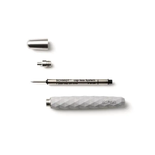 Alt view image 3 of 5 - Polygon Rollerball Pens | Luxury Smooth Writing Pen | Unique Design for Professionals & Collectors | Premium Office Stationery | Gift for Executives & Writers (Concrete Grey)