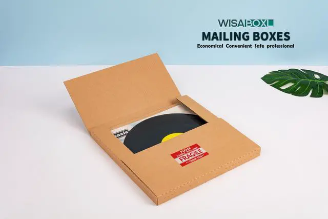 Alt view image 4 of 7 - LP Mailers, 12.8x12.8x1-inch Vinyl Record Shipping Boxes, 50 Pack | 3mm Thick Corrugated Cardboard Box with Fragile Stickers, Easy-Fold, Multi-Depth, Kraft