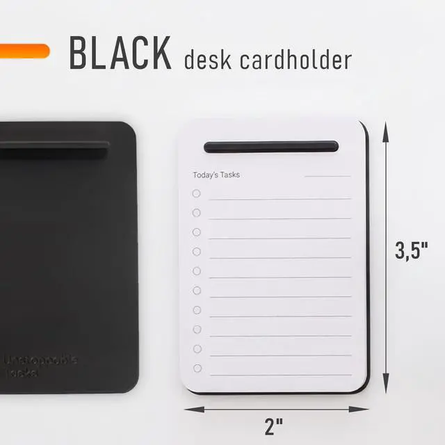 Alt view image 6 of 7 - Unstoppable Tasks 31 Blank Daily To-Do Cards with Aluminum Desk Card Holder, Minimalist Office Productivity To-Do Cards, Modern Desk Gift for Teams, Managers & Students (Black)