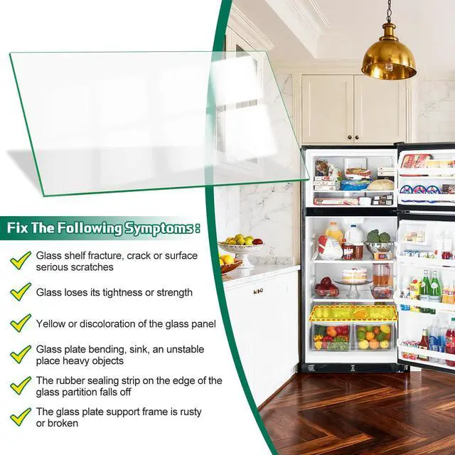 Alt view image 5 of 7 - Upgraded 242087903 Refrigerator Glass Shelf Replacement Compatible with Frigidaire, Kenmore Top-Mount Refrigerator Glass Shelf Replace 3513408 AP5952231 PS10060201 EAP10060201 Refrigerator Parts