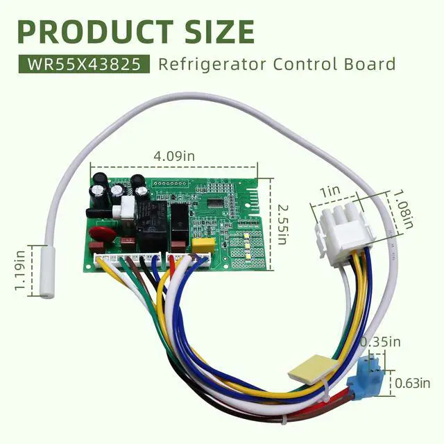 Alt view image 2 of 7 - WR55X43825 Refrigerator Control Board WR55X33653 Main Control Board W/LED Lights Fits for GE Hotpoint Refrigerator WR55X31087 WR55X32405 WR55X33565