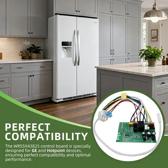 Alt view image 5 of 7 - WR55X43825 Refrigerator Control Board WR55X33653 Main Control Board W/LED Lights Fits for GE Hotpoint Refrigerator WR55X31087 WR55X32405 WR55X33565