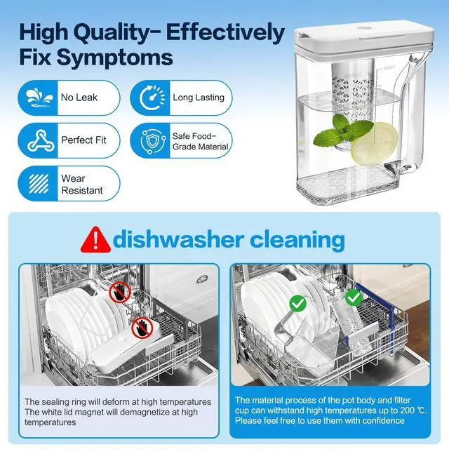 Alt view image 4 of 7 - Upgraded DA97-17395B Water Pitcher Reservoir,Compatible with Samsung Refrigerators RF28R7351SG RF28R7351SR RF28R6221SRFood-Grade Durable Material, No-Leak Designsamsung refrigerator water pitcher