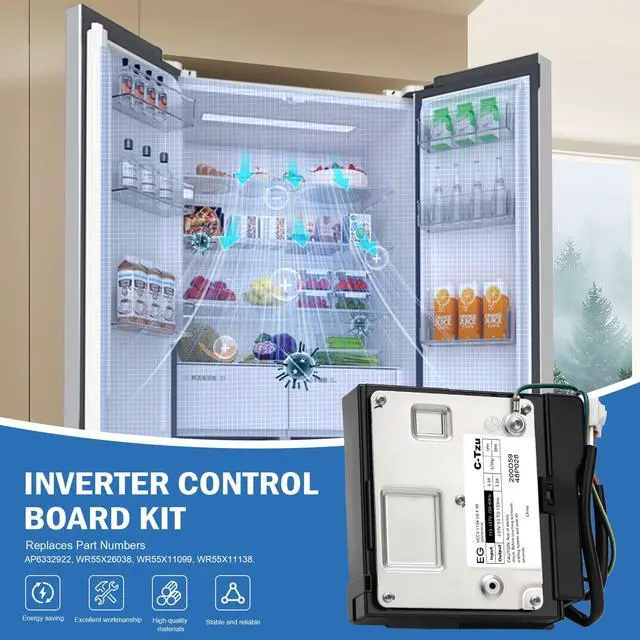 Alt view image 2 of 7 - WR49X10283 Refrigerator Compressor Inverter Control Board Kit Compatible with GE Refrigerator, OEM Quality, Replaces AP5669522, PS6883663, 2677747, WR55X10490, WR55X10685, WR55X10979, WR55X11029