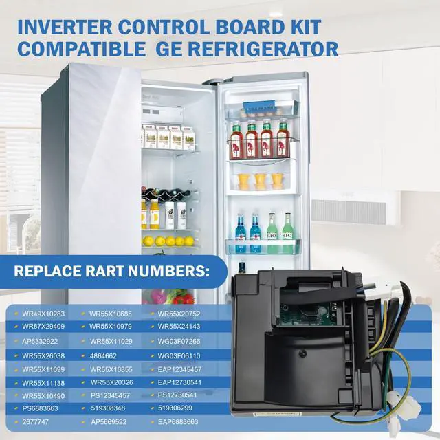 Alt view image 5 of 7 - WR49X10283 Refrigerator Compressor Inverter Control Board Kit Compatible with GE Refrigerator, OEM Quality, Replaces AP5669522, PS6883663, 2677747, WR55X10490, WR55X10685, WR55X10979, WR55X11029