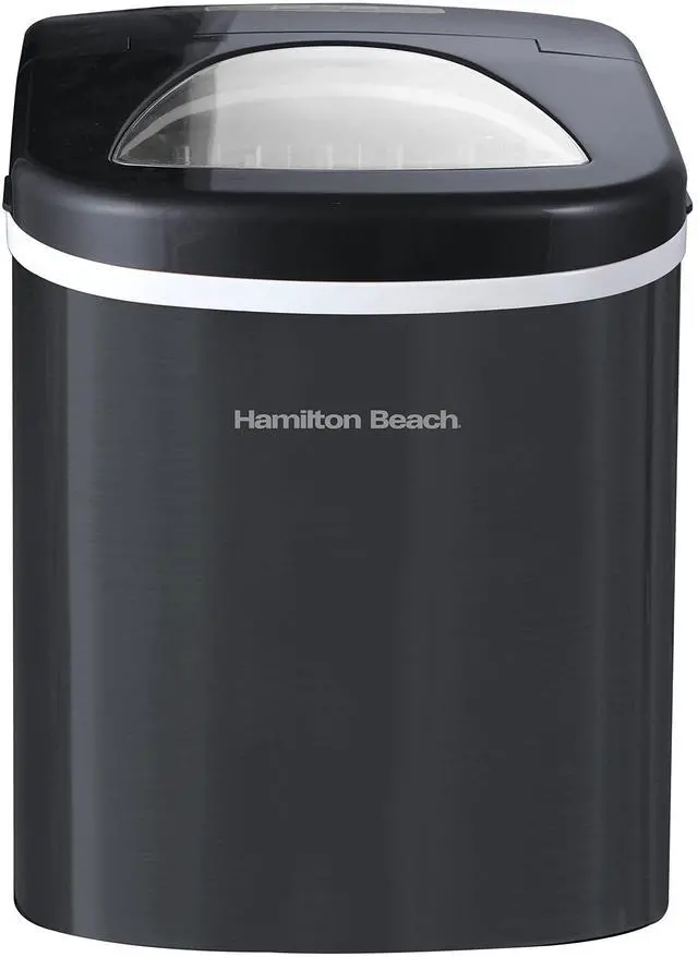 Main image of Compact Countertop Ice Maker Machine (Black Stainless) - Never Run Out of Ice Again for Water, Coffee, & More | Get 26lbs of Ice Per Day