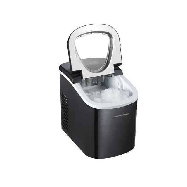 Alt view image 2 of 4 - Compact Countertop Ice Maker Machine (Black Stainless) - Never Run Out of Ice Again for Water, Coffee, & More | Get 26lbs of Ice Per Day
