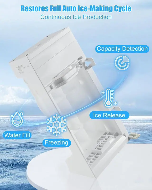 Alt view image 5 of 6 - W11455232 W11397137 Refrigerator Ice Maker Assembly Replacement Fit for Whirlpool WRQA59CNKZ Kitchen-Aid KRQC506MPS00, Replace W11397137 W11397055 4962306 AP6990738 PS16220914 EAP16220914 W11455232