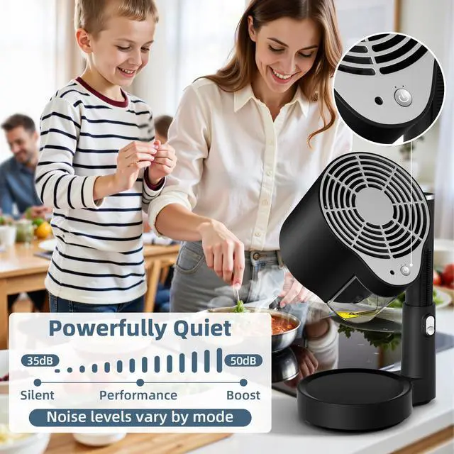 Alt view image 4 of 7 - Portable Range Hood: Kitchen Countertop Cooking Exhaust Fan Quiet Smoke Removal - 3-Speed Suction Height & Angle Adjustable Design Dual-layer Filter- Plug-in for Apartments RV BBQ Hot Pot