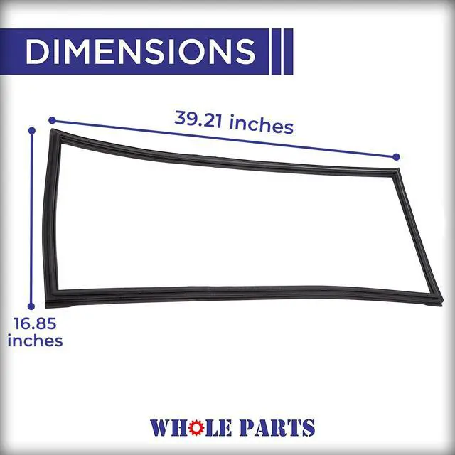 Alt view image 2 of 7 - Upgraded Refrigerator French Door Seal Gasket (Black) Part# DA63-06542B - Replacement & Compatible with Some Samsung Refrigerators