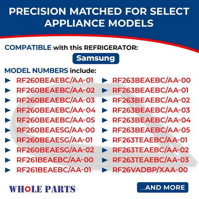 Alt view image 4 of 7 - Upgraded Refrigerator French Door Seal Gasket (Black) Part# DA63-06542B - Replacement & Compatible with Some Samsung Refrigerators