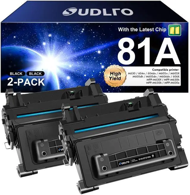 Main image of 81A Toner - CF281A Replacement for HP 81A Black Toner Cartridge CF281A 81X CF281X Compatible with M630, M604dn, M604n, M605dh, M605dn Printer (2 Black)