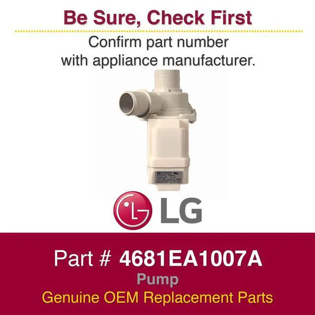 Alt view image 5 of 7 - 4681EA1007A Washer Drain, Ac Pump Motor Assembly