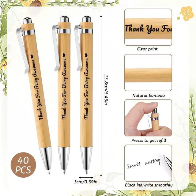 Alt view image 3 of 7 - 40 Sets Employee Appreciation Gifts Bulk Inspirational Spiral Notebook Journal with Sticky Notes Bamboo Pen Back to School Gifts for Students Teacher Nurse Coworker Office Team Housekeeping Staff