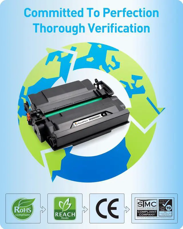 Alt view image 7 of 7 - W9008MC W9008 High Capacity Black Compatible Toner Cartridges Replacement for HP Managed E50145dn / MFP E52645dn / Flow E52645c Printer (1-Pack)