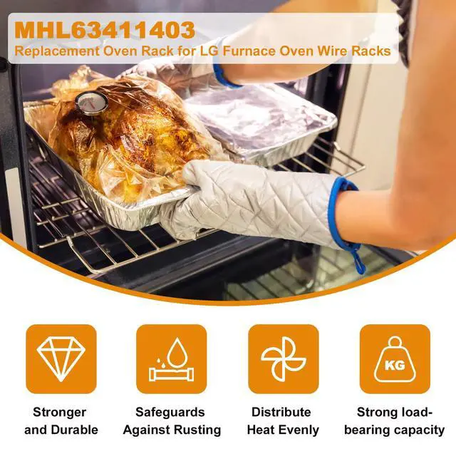 Alt view image 2 of 7 - Upgraded MHL63411403 24.6 Inch Oven Rack for Oven Racks ReplAcements, Replacing MHL63531403 MHL63411401 MHL62112101 MHL63411403 Stove Shelf for LG Stove Oven (2PCS)