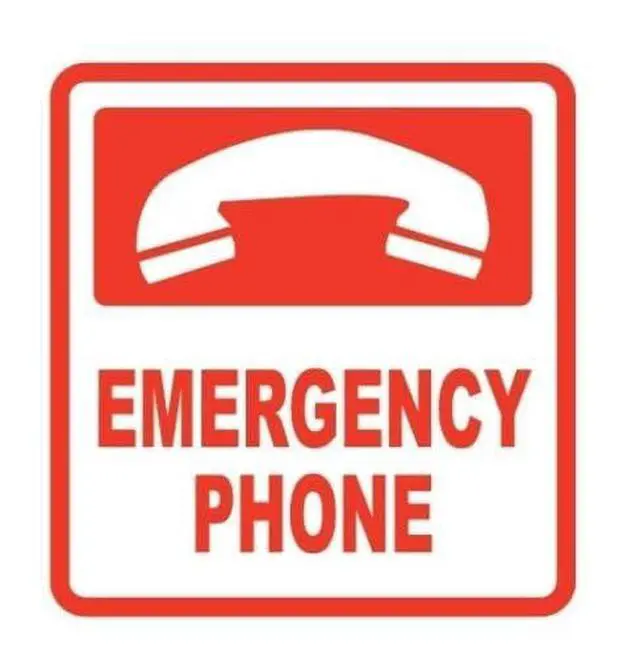 Alt view image 4 of 4 - Trim-Style Emergency (Off-Hook Hotline Dialer) Wall/Desk Phone - Red