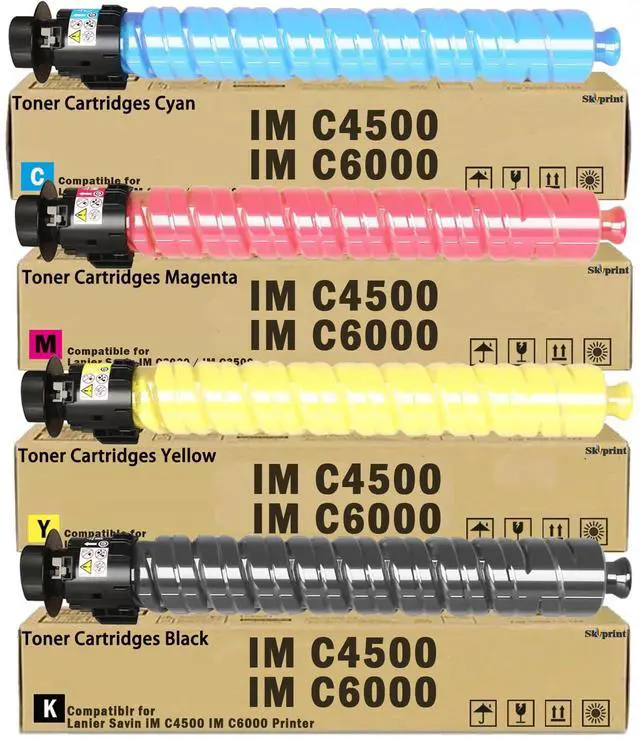 Main image of IM C4500 IM C6000 Toner Cartridge for Ricoh IMC4500 IMC6000 Printer | IMC4500 IMC6000 Toner Cartridges Replacement for Ricoh Lanier Savin IM C4500 IM C6000 Printer Black Cyan Magenta Yellow