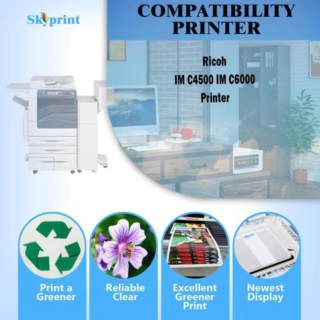 Alt view image 2 of 5 - IM C4500 IM C6000 Toner Cartridge for Ricoh IMC4500 IMC6000 Printer | IMC4500 IMC6000 Toner Cartridges Replacement for Ricoh Lanier Savin IM C4500 IM C6000 Printer Black Cyan Magenta Yellow