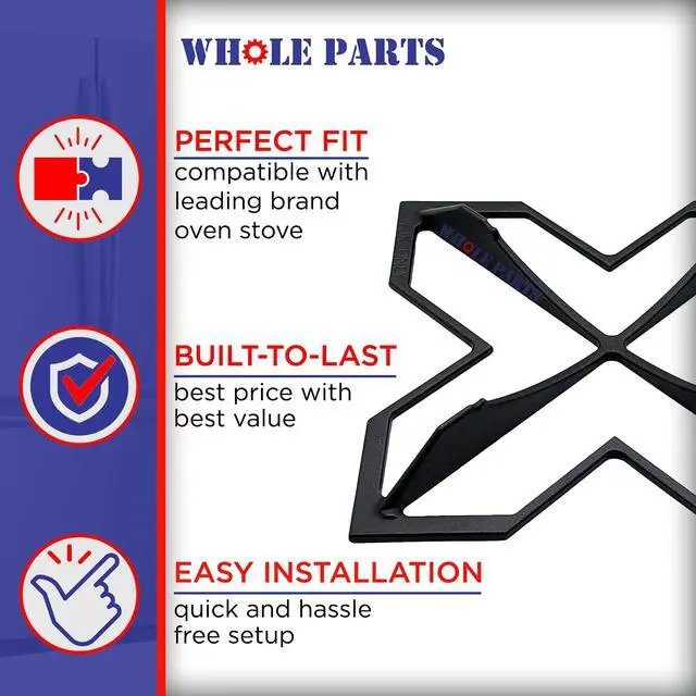 Alt view image 5 of 7 - Upgraded Range Burner Grate Part# WB31K10252 - Replacement and Compatible with Some GE Ranges