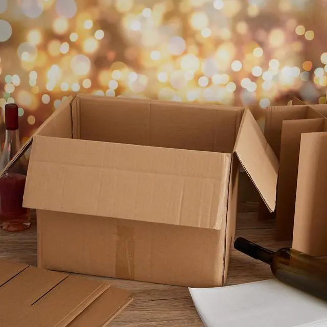 Alt view image 7 of 7 - 6 Pack Moving Boxes Kits with 16 x 12 x 12 Inch Moving Boxes, 10 Corrugate Dividers & 24 Foam Pouches for Glassware Shipping, Dish & Kitchen Packing, Adjustable Compartments