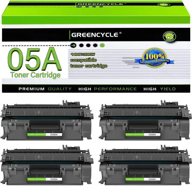 Main image of 05A CE505A Black Toner Cartridge for HP LaserJet P2035 P2055dn P2030 4 Pack | Compatible for HP 05A LaserJet P2035 P2035N P2055DN 2055DN 2035N P2030 P2050 P2055X P2055D 2055X 2055D Printer Ink