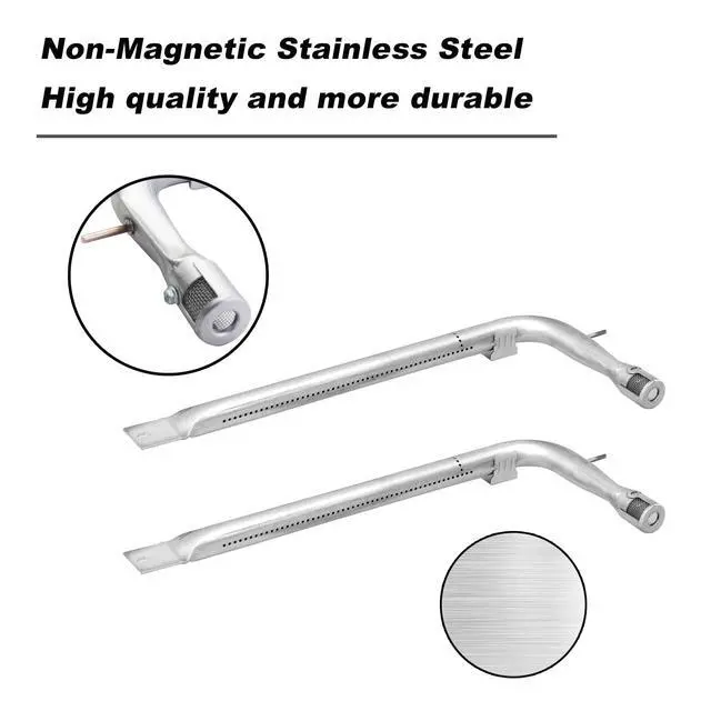Alt view image 3 of 5 - PB050012 Oven Burner Tubes for Viking Appliance, 2 Pack | Stainless Steel Grill Parts for EVGIC305 VGIC365 VGRC605 VGSS480 VGIC367 VGSC300 VGSC305 Viking Gas Range Parts, 17 inch