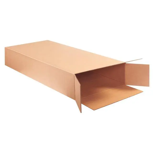 Alt view image 3 of 6 - HD18752FOL Side Loading Corrugated Cardboard Box 18" L x 7" W x 52" H, Kraft, for Shipping, Packing and Moving (Pack of 5)