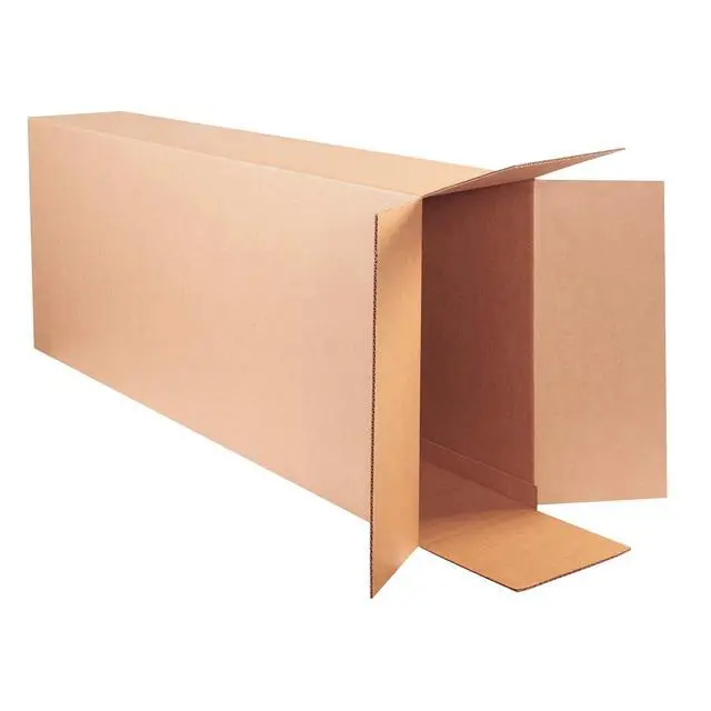 Alt view image 4 of 6 - HD18752FOL Side Loading Corrugated Cardboard Box 18" L x 7" W x 52" H, Kraft, for Shipping, Packing and Moving (Pack of 5)
