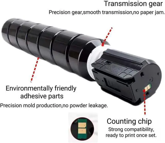 Alt view image 4 of 5 - GPR53 GPR-53 Toner Cartridges Compatible for Canon ImageRunner Advance C3325i C3330i C3520i C3525i C3530i Printer.GPR53 Black Cyan Yellow Magenta