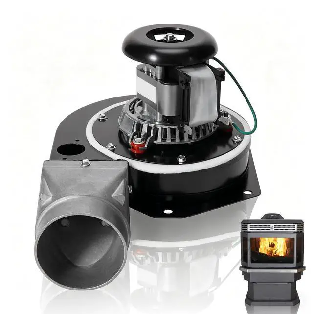 Main image of 80602 Combustion Exhaust Blower Motor Fan Assembly with Housing Compatible with US Stove & USSC Bay Front 5660, Vogelzang VG5770 VG5790, Ashley AP5660L AP5770 AP5710, King 5501S Pellet Stoves