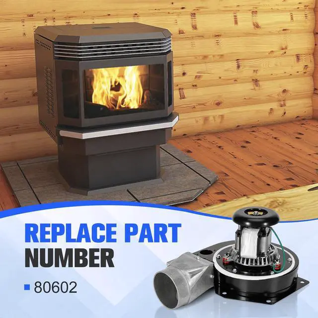 Alt view image 3 of 6 - 80602 Combustion Exhaust Blower Motor Fan Assembly with Housing Compatible with US Stove & USSC Bay Front 5660, Vogelzang VG5770 VG5790, Ashley AP5660L AP5770 AP5710, King 5501S Pellet Stoves