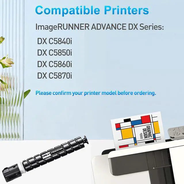 Alt view image 2 of 6 - GPR-61 GPR61 Black Toner Cartridge Replacement for Canon GPR-61 GPR61 3763C003AA for ImageRUNNER Advance DX C5840i C5850i C5860i C5870i Printer (Black, 1-Pack)