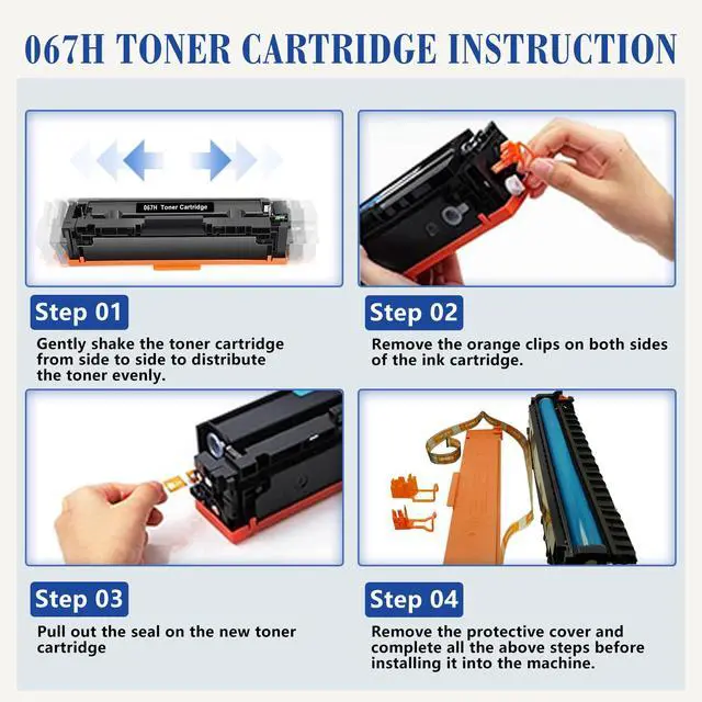 Alt view image 2 of 7 - 5 Pack Set 067H 067 MF656Cdw Toner Cartridge Compatible Replacement for Canon 067H 067 for Canon imageCLASS LBP633Cdw LBP632Cdw MF653Cdw MF654Cdw MF656Cdw Printe2 Black, 1 Cyan, 1 Yellow, 1 Magenta