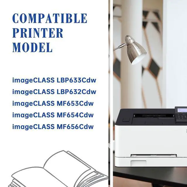 Alt view image 3 of 7 - 5 Pack Set 067H 067 MF656Cdw Toner Cartridge Compatible Replacement for Canon 067H 067 for Canon imageCLASS LBP633Cdw LBP632Cdw MF653Cdw MF654Cdw MF656Cdw Printe2 Black, 1 Cyan, 1 Yellow, 1 Magenta