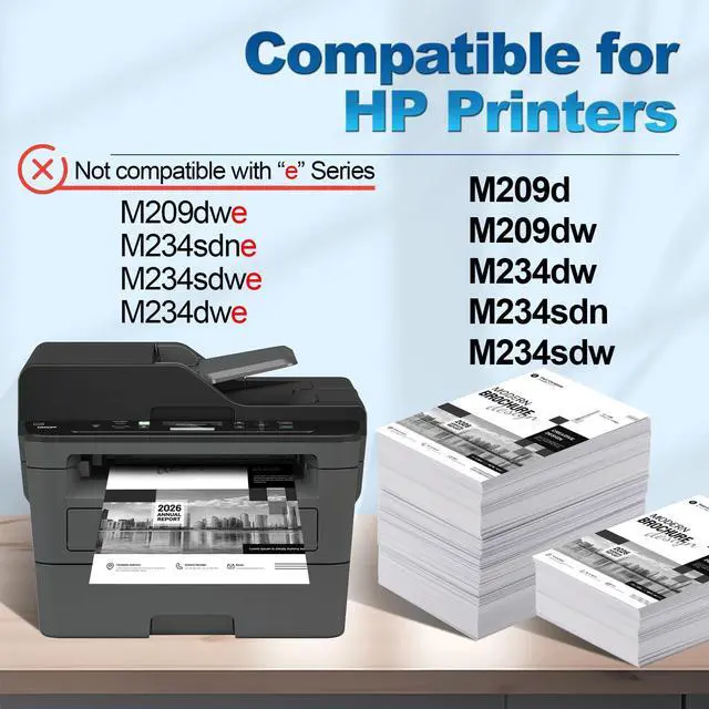 Alt view image 2 of 7 - Compatible W1340A Replacement for HP 134A Toner Cartridge for Laser Jet M209dw M209d M234dw M234sdn M234sdw Ink (4PK,with Chip)