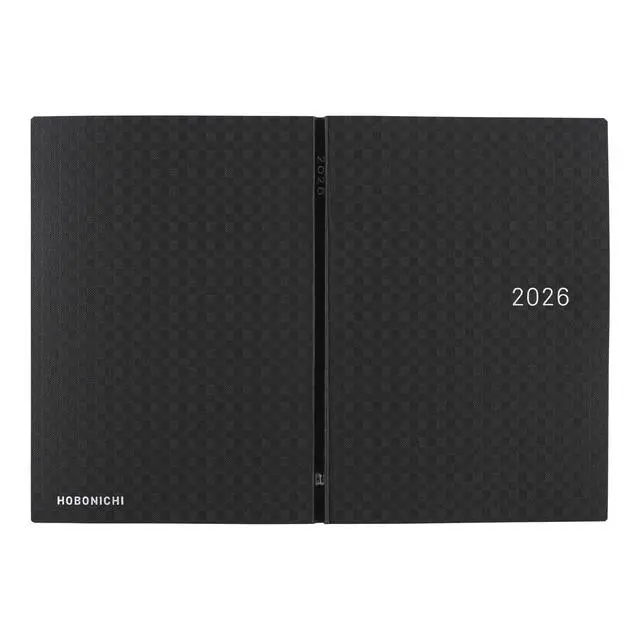 Alt view image 3 of 7 - Hobonichi Techo HON A6 2026 Paper Series: Black Gingham (English, January Start Planner)