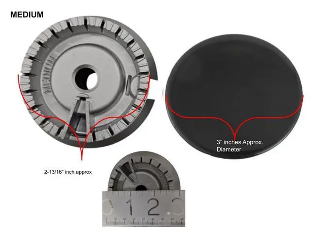 Alt view image 3 of 7 - WB16K10055 Range Stove Medium Surface Burner compatible with GE Profile, Kenmore, WB16K10023, WB16K10030
