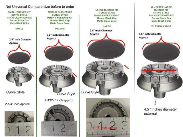 Alt view image 5 of 7 - WB16K10055 Range Stove Medium Surface Burner compatible with GE Profile, Kenmore, WB16K10023, WB16K10030