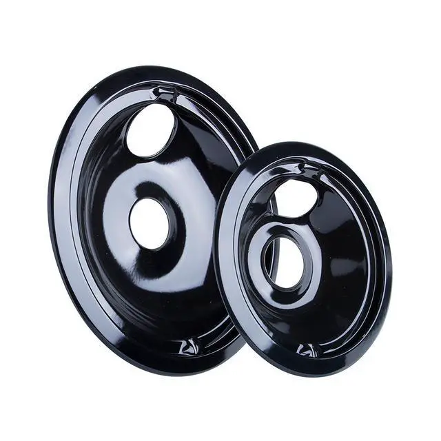 Alt view image 3 of 7 - Bundle WB31M20 and WB31M19 Porcelain Drip Pans and WB30M1 WB30M2 Surface Elements Replacement for GE