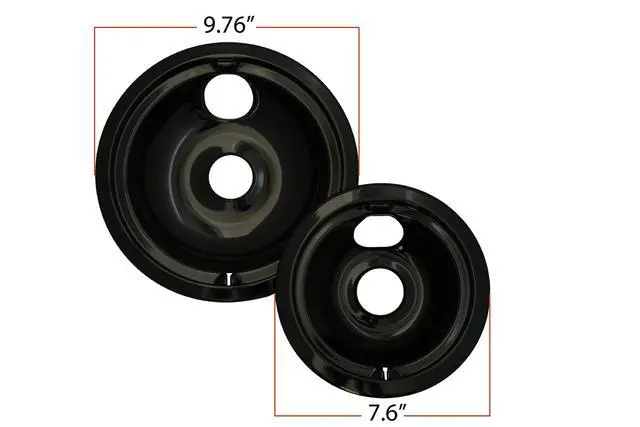 Alt view image 2 of 7 - Bundle WB31M20 and WB31M19 Porcelain Drip Pans and WB30M1 WB30M2 Surface Elements Replacement for GE