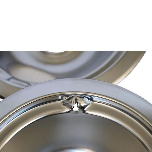 Alt view image 4 of 7 - Bundle WB31T10010 and WB31T10011 Chrome Drip Pans and WB30M1 WB30M2 Surface Elements Replacement for GE