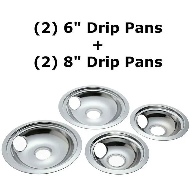 Alt view image 5 of 7 - Bundle WB31T10010 and WB31T10011 Chrome Drip Pans and WB30M1 WB30M2 Surface Elements Replacement for GE