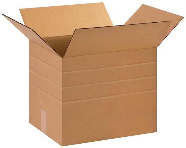 Main image of Mult-Depth Shipping Boxes 15"L x 12"W x 12"H 25-Pack - Corrugated Cardboard Box for Moving, Mailing, Packing, Packaging and Storage