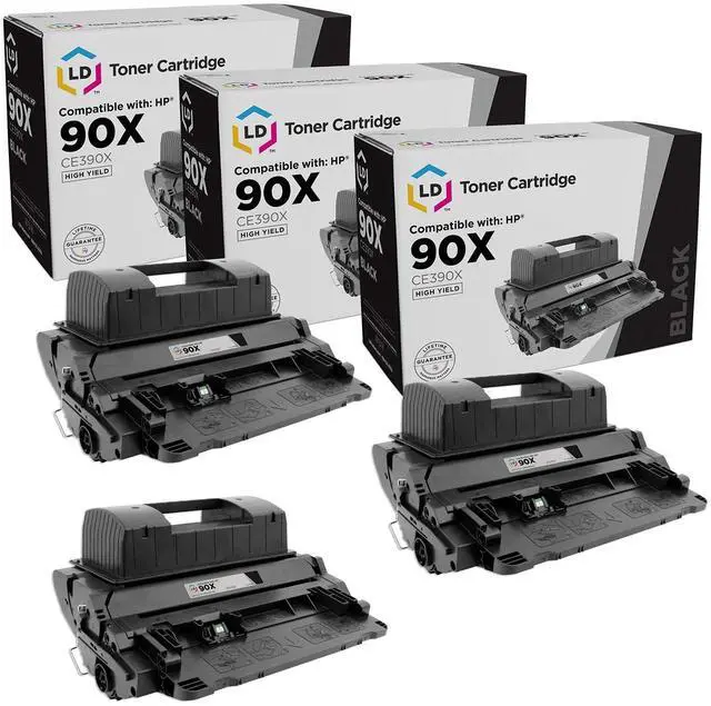 Main image of Products Compatible Toner Replacement for HP 90X CE390X (BK 3PK) | For HP LaserJet 600 M602/M603 & M4555 MFP (US only). 24,000-page yie. Not for M601. Compatible, not OEM/HP