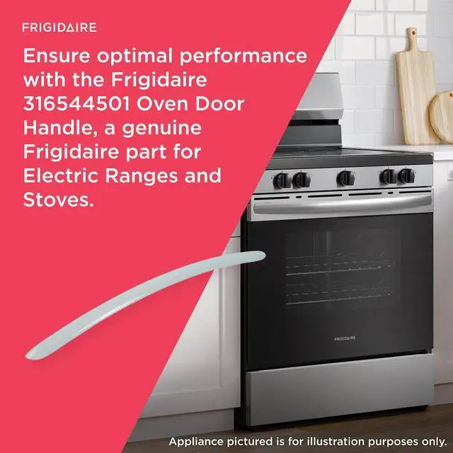 Alt view image 4 of 6 - 316544501 Oven Door Handle for Electric Ranges and Stoves, White
