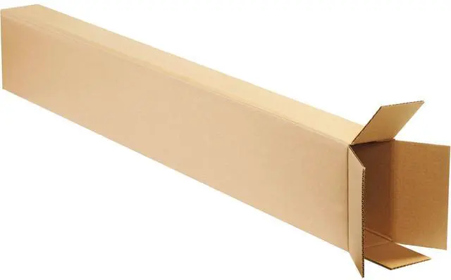 Main image of BF8452FOL Side Loading Corrugated Cardboard Rifle Box, 8" x 4" x 52", for Shipping, Packing, Moving or Storage, Kraft (Pack of 15)